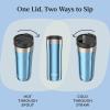 imageContigo Uptown DualSip Stainless Steel Tumbler with Leakproof Lid 24 oz Dark Ice
