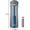 imageContigo Wells Plastic Filter Water Bottle with AUTOSPOUT Straw Lid and Replacement Filter 24 Oz Dark Ice24 Ounces