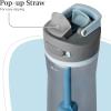 imageContigo Wells Plastic Filter Water Bottle with AUTOSPOUT Straw Lid and Replacement Filter 24 Oz Dark Ice24 Ounces