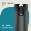 imageContigo West Loop Stainless Steel VacuumInsulated Travel Mug with SpillProof Lid Keeps Drinks Hot up to 5 Hours and Cold up to 12 Hours 16oz Matte BlackLicorice Metallic