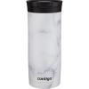 imageContigo Huron 16oz VacuumInsulated Stainless Steel Travel Mug LeakProof Lid Keeps Drinks Hot or Cold for Hours White Marble Finish Fits Most Cup Holders amp Brewers16 Ounces