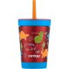 imageContigo Kids SpillProof Tumbler with Straw amp LeakProof Lid 12oz VacuumInsulated Stainless Steel Water Bottle for Kids Dishwasher Safe amp Fits Most Cup Holders Tumbler for School Home TravelWatermelon Blue Poppy with Dino