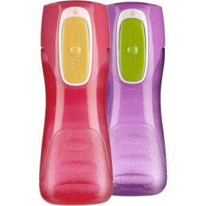 imageContigo AUTOSEAL Trekker Kids Water Bottles 14 oz 2Pack Cherry Blossom and Amethyst