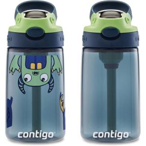 imageContigo Kids Cleanable AUTOSPOUT Water Bottle 14oz 2 Pack Strawberry Ice CreamBlueberry  Monsters