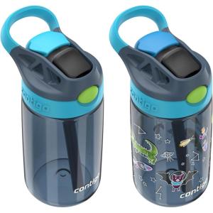 imageContigo Kids Cleanable AUTOSPOUT Water Bottle 14oz 2 Pack Strawberry Ice CreamBlueberryBlue Raspberry  BlueberryNightfall