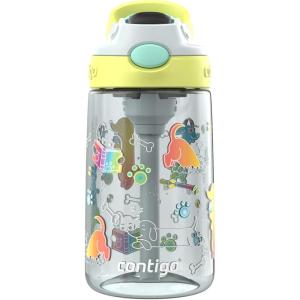 imageContigo Kids Cleanable AUTOSPOUT Water Bottle 14oz 2 Pack Strawberry Ice CreamMacaroon Dogs GFX