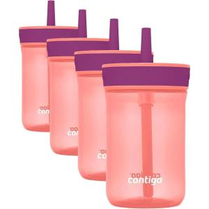 imageContigo Kids Leighton Straw Tumbler with SpillProof LeakProof Lid 14oz Blue PoppyNarwhalsCoralGrape