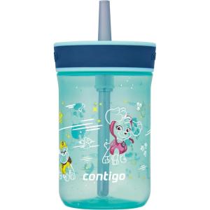 imageContigo Kids Leighton Straw Tumbler with SpillProof LeakProof Lid 14oz Blue PoppyNarwhalsPaw Patrol Jade Vine