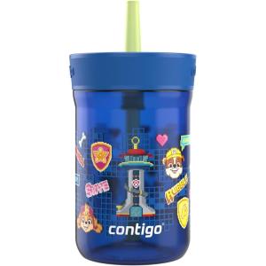 imageContigo Kids Leighton Straw Tumbler with SpillProof LeakProof Lid 14oz Blue PoppyNarwhalsPaw Patrol Power Pups