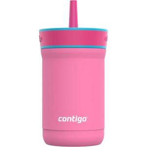 imageContigo Kids Leighton Straw Tumbler with SpillProof Lid 12oz RaspberryAzaleaAzalea
