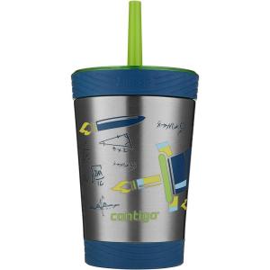 imageContigo Kids SpillProof Tumbler with Straw amp LeakProof Lid 12oz VacuumInsulated Stainless Steel Water Bottle for Kids Dishwasher Safe amp Fits Most Cup Holders Tumbler for School Home TravelGranny Smith Rocket