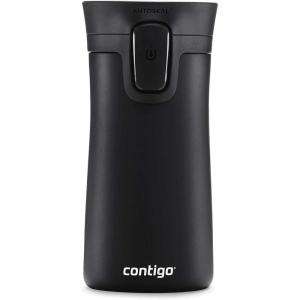 imageContigo Pinnacle VacuumInsulated Stainless Steel Travel Mug with SpillProof Lid Reusable Coffee Cup or Water Bottle with LeakProof Lid Keeps Drinks Hot or Cold for Hours 14oz White MarbleBlack