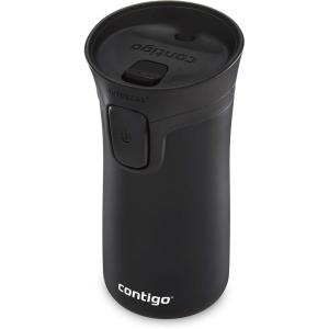 imageContigo Pinnacle VacuumInsulated Stainless Steel Travel Mug with SpillProof Lid Reusable Coffee Cup or Water Bottle with LeakProof Lid Keeps Drinks Hot or Cold for Hours 14oz White MarbleMatte Black