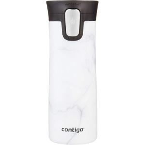 imageContigo Pinnacle VacuumInsulated Stainless Steel Travel Mug with SpillProof Lid Reusable Coffee Cup or Water Bottle with LeakProof Lid Keeps Drinks Hot or Cold for Hours 14oz White MarbleWhite Marble