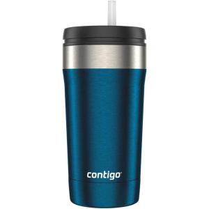 imageContigo Uptown DualSip 16oz Stainless Steel Tumbler with leakproof lid Blueberry