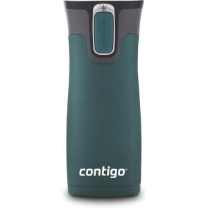 imageContigo West Loop 20 LeakProof SpillProof Insulated Stainless Steel Travel Mug 16oz Licorice MetallicChard
