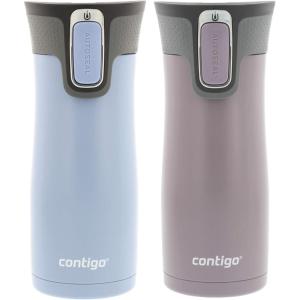 imageContigo West Loop 20 LeakProof SpillProof Insulated Stainless Steel Travel Mug 16oz Licorice MetallicEarl Grey  Dark Plum