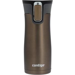 imageContigo West Loop Stainless Steel VacuumInsulated Travel Mug with SpillProof Lid Keeps Drinks Hot up to 5 Hours and Cold up to 12 Hours 16oz Matte BlackLatte
