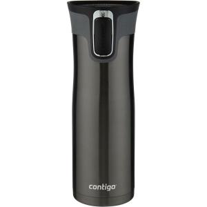 imageContigo West Loop Stainless Steel VacuumInsulated Travel Mug with SpillProof Lid Keeps Drinks Hot up to 5 Hours and Cold up to 12 Hours 16oz Matte BlackBlack