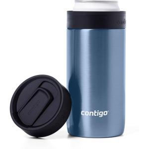 imageContigo Stainless Steel River North 2in1 Can Cooler and Tumbler and SplashProof Lid 12oz Dark Ice