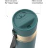 imageContigo AutoSeal 24 oz Stainless Steel VacuumInsulated Water Bottle with Leakproof PushButton Spout amp Lock Carry Strap BPAFree amp LeadFree Dishwasher SafeMineral Teal Champagne