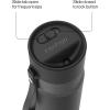imageContigo AutoSeal 24 oz Stainless Steel VacuumInsulated Water Bottle with Leakproof PushButton Spout amp Lock Carry Strap BPAFree amp LeadFree Dishwasher SafeLicorice Gunmetal