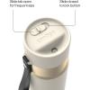 imageContigo AutoSeal 24 oz Stainless Steel VacuumInsulated Water Bottle with Leakproof PushButton Spout amp Lock Carry Strap BPAFree amp LeadFree Dishwasher SafeOatmilk Champagne