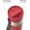 imageContigo AutoSeal 24 oz Stainless Steel VacuumInsulated Water Bottle with Leakproof PushButton Spout amp Lock Carry Strap BPAFree amp LeadFree Dishwasher SafeGoji Berry Champagne