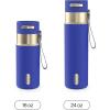imageContigo AutoSeal 24 oz Stainless Steel VacuumInsulated Water Bottle with Leakproof PushButton Spout amp Lock Carry Strap BPAFree amp LeadFree Dishwasher SafeWild Indigo Champagne