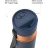 imageContigo AutoSeal 24 oz Stainless Steel VacuumInsulated Water Bottle with Leakproof PushButton Spout amp Lock Carry Strap BPAFree amp LeadFree Dishwasher SafeAbyss Bronze