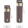 imageContigo AutoSeal 24 oz Stainless Steel VacuumInsulated Water Bottle with Leakproof PushButton Spout amp Lock Carry Strap BPAFree amp LeadFree Dishwasher SafeTerra Champagne
