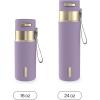 imageContigo AutoSeal 24 oz Stainless Steel VacuumInsulated Water Bottle with Leakproof PushButton Spout amp Lock Carry Strap BPAFree amp LeadFree Dishwasher SafePurple Carrot Champagne