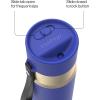 imageContigo AutoSeal 24 oz Stainless Steel VacuumInsulated Water Bottle with Leakproof PushButton Spout amp Lock Carry Strap BPAFree amp LeadFree Dishwasher SafeWild Indigo Champagne