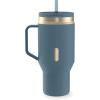 imageContigo SnapSeal 20 oz Stainless Steel VacuumInsulated Water Bottle with Leakproof AutoClose Lid StrawCompatible amp Side Handle BPAFree amp LeadFree Dishwasher SafeDenim Champagne