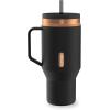 imageContigo SnapSeal 20 oz Stainless Steel VacuumInsulated Water Bottle with Leakproof AutoClose Lid StrawCompatible amp Side Handle BPAFree amp LeadFree Dishwasher SafeLicorice Bronze