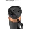 imageContigo SnapSeal 20 oz Stainless Steel VacuumInsulated Water Bottle with Leakproof AutoClose Lid StrawCompatible amp Side Handle BPAFree amp LeadFree Dishwasher SafeLicorice Bronze