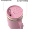 imageContigo SnapSeal 20 oz Stainless Steel VacuumInsulated Water Bottle with Leakproof AutoClose Lid StrawCompatible amp Side Handle BPAFree amp LeadFree Dishwasher SafePink Diamond Champagne