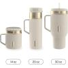 imageContigo SnapSeal 20 oz Stainless Steel VacuumInsulated Water Bottle with Leakproof AutoClose Lid StrawCompatible amp Side Handle BPAFree amp LeadFree Dishwasher SafeOatmilk Champagne