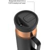 imageContigo SnapSeal 20 oz Stainless Steel VacuumInsulated Water Bottle with Leakproof AutoClose Lid StrawCompatible amp Side Handle BPAFree amp LeadFree Dishwasher SafeLicorice Bronze