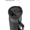 imageContigo SnapSeal 20 oz Stainless Steel VacuumInsulated Water Bottle with Leakproof AutoClose Lid StrawCompatible amp Side Handle BPAFree amp LeadFree Dishwasher SafeLicorice Gunmetal