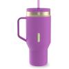 imageContigo SnapSeal 20 oz Stainless Steel VacuumInsulated Water Bottle with Leakproof AutoClose Lid StrawCompatible amp Side Handle BPAFree amp LeadFree Dishwasher SafeGalactic Champagne