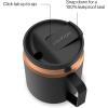 imageContigo SnapSeal 20 oz Stainless Steel VacuumInsulated Water Bottle with Leakproof AutoClose Lid StrawCompatible amp Side Handle BPAFree amp LeadFree Dishwasher SafeLicorice Bronze