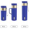 imageContigo SnapSeal 20 oz Stainless Steel VacuumInsulated Water Bottle with Leakproof AutoClose Lid StrawCompatible amp Side Handle BPAFree amp LeadFree Dishwasher SafeWild Indigo Champagne