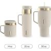 imageContigo SnapSeal 20 oz Stainless Steel VacuumInsulated Water Bottle with Leakproof AutoClose Lid StrawCompatible amp Side Handle BPAFree amp LeadFree Dishwasher SafeOatmilk Champagne