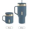 imageContigo SnapSeal 20 oz Stainless Steel VacuumInsulated Water Bottle with Leakproof AutoClose Lid StrawCompatible amp Side Handle BPAFree amp LeadFree Dishwasher SafeDenim Champagne
