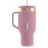 imageContigo SnapSeal 20 oz Stainless Steel VacuumInsulated Water Bottle with Leakproof AutoClose Lid StrawCompatible amp Side Handle BPAFree amp LeadFree Dishwasher SafePink Diamond Champagne