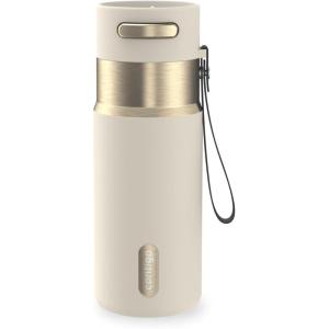 imageContigo AutoSeal 24 oz Stainless Steel VacuumInsulated Water Bottle with Leakproof PushButton Spout amp Lock Carry Strap BPAFree amp LeadFree Dishwasher SafeOatmilk Champagne