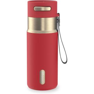 imageContigo AutoSeal 24 oz Stainless Steel VacuumInsulated Water Bottle with Leakproof PushButton Spout amp Lock Carry Strap BPAFree amp LeadFree Dishwasher SafeGoji Berry Champagne