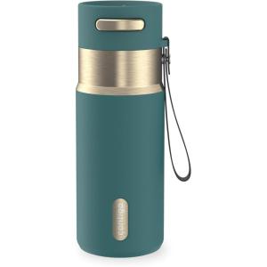 imageContigo AutoSeal 24 oz Stainless Steel VacuumInsulated Water Bottle with Leakproof PushButton Spout amp Lock Carry Strap BPAFree amp LeadFree Dishwasher SafeMineral Teal Champagne