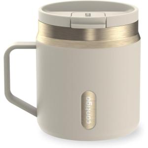 imageContigo SnapSeal 20 oz Stainless Steel VacuumInsulated Water Bottle with Leakproof AutoClose Lid StrawCompatible amp Side Handle BPAFree amp LeadFree Dishwasher SafeOatmilk Champagne
